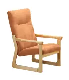 BE - 1 křeslo, koženka HOLY P1 - koženka meruňková